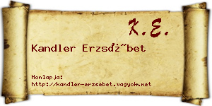Kandler Erzsébet névjegykártya